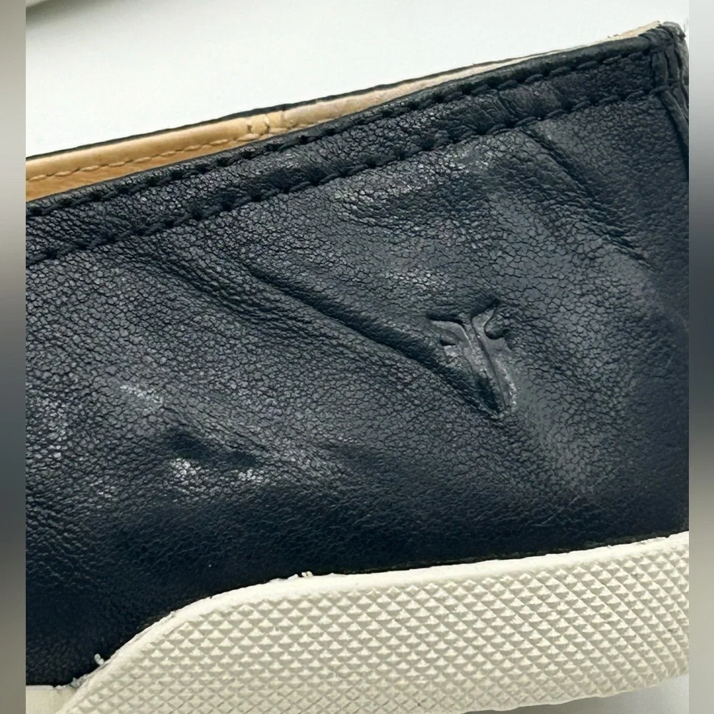 Frye Black Leather Slip-On Flats Size 8.5 | Classic Everyday Comfort Shoes NWB